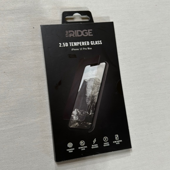The Ridge Tempered Glass Screen Protector for iPhone 12 Pro Max - Picture 1 of 7